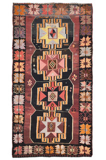 Turkish Wide Flatweave Runner Rug - Thumbnail