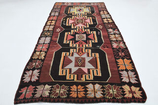 Turkish Wide Flatweave Runner Rug - Thumbnail