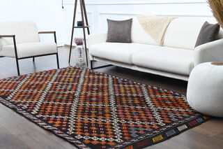 Turkish Kilim Area Rug - Thumbnail