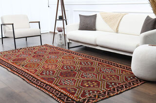 Royal Red Vintage Turkish Rug - Thumbnail