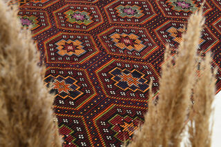 Flatweave Handmade Vintage Rug - Thumbnail