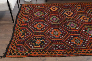 Flatweave Handmade Vintage Rug - Thumbnail