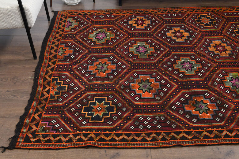 Flatweave Handmade Vintage Rug