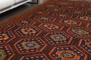 Flatweave Handmade Vintage Rug - Thumbnail