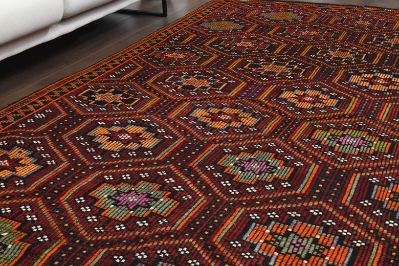 Flatweave Handmade Vintage Rug