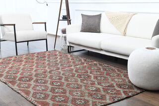 Turkish Vintage Ikat Rug - Thumbnail