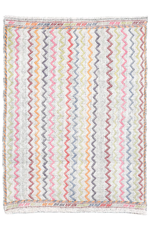 Zig-Zag Flatweave Vintage Area Rug