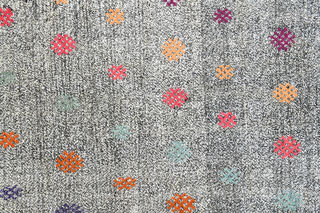 Turkish Vintage Gray Area Kilim - Thumbnail