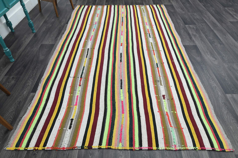 Turkish Vintage Striped Rug