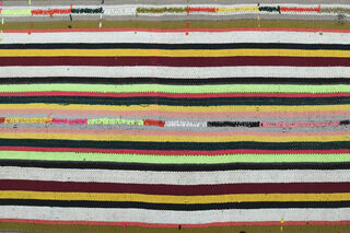 Turkish Vintage Striped Rug - Thumbnail