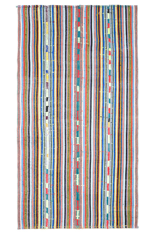 Turkish Vintage Striped Kilim Rug