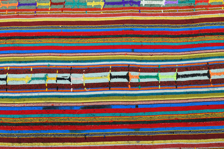 Striped Turkish Kilim Rug