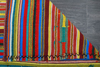 Striped Turkish Kilim Rug - Thumbnail