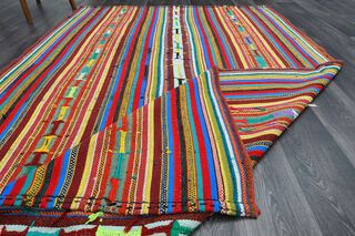 Striped Turkish Kilim Rug - Thumbnail