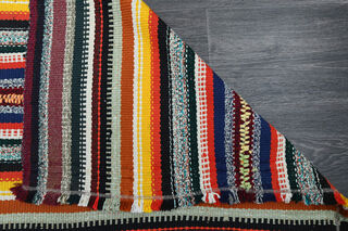 Turkish Vintage Striped Carpet - Thumbnail