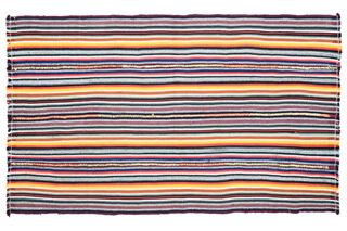 Turkish Vintage Striped Carpet - Thumbnail