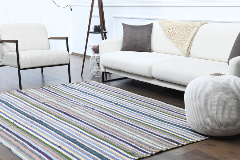 Turkish Striped Area Rug