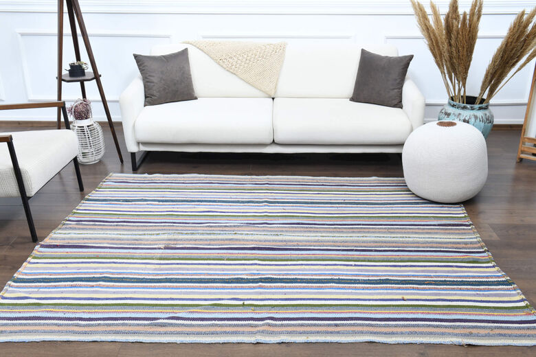 Turkish Striped Area Rug