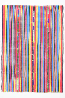 Turkish Colorful Striped Rug - Thumbnail
