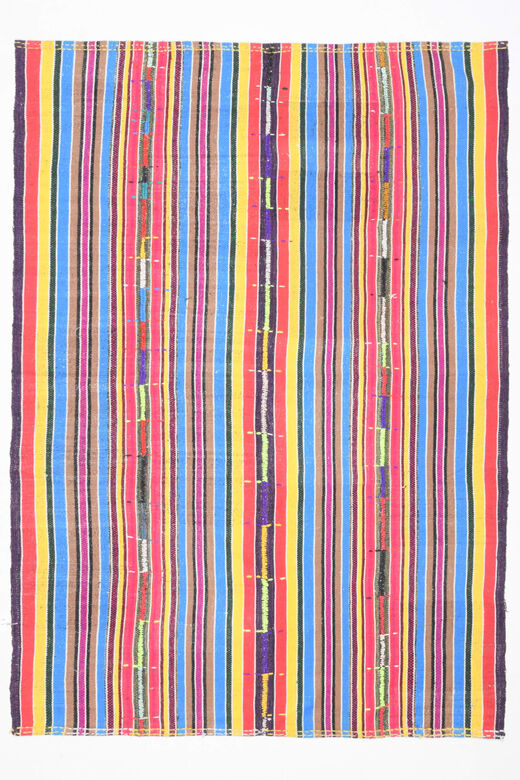 Turkish Colorful Striped Rug