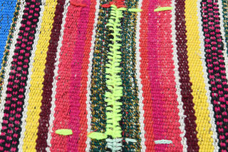 Turkish Colorful Striped Rug - Thumbnail