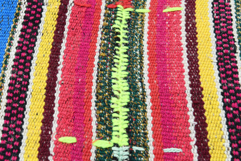 Turkish Colorful Striped Rug
