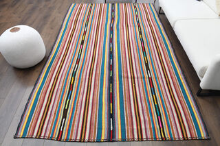 Turkish Striped Area Rug - Thumbnail