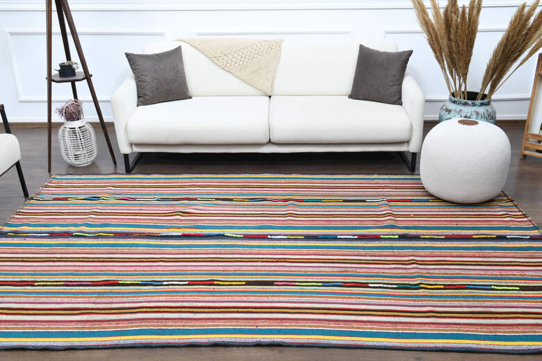 Turkish Striped Area Rug