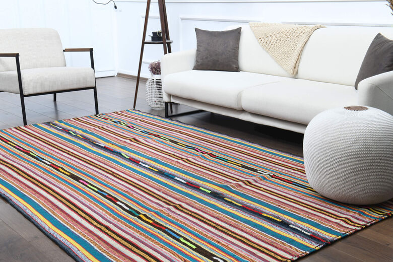 Turkish Striped Area Rug