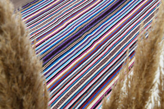 Turkish Vintage Striped Rug - Thumbnail