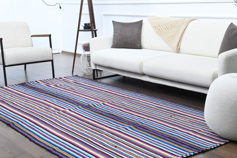 Turkish Vintage Striped Rug