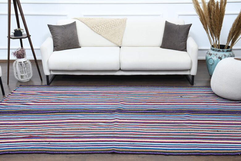 Turkish Vintage Striped Rug