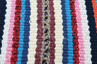 Turkish Vintage Striped Rug - Thumbnail