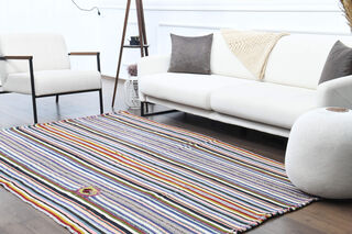 Striped Vintage Area Rug - Thumbnail