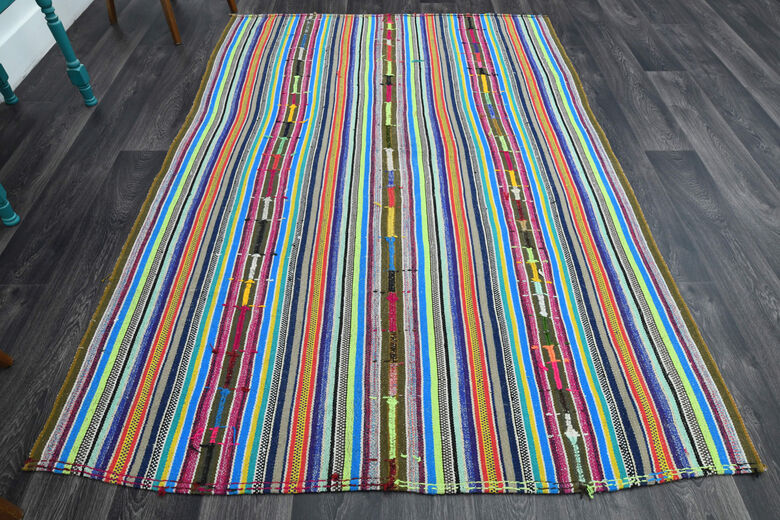 Turkish Striped Area Rug