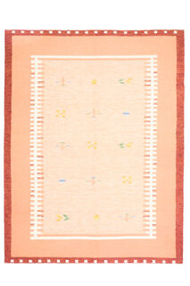 Bordered Vintage Area Rug - Thumbnail