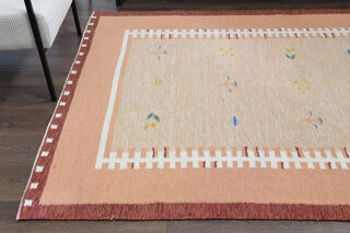 Bordered Vintage Area Rug - Thumbnail