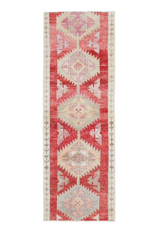 Red Vintage Anatolian Runner Rug