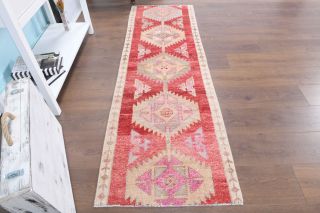 Red Vintage Anatolian Runner Rug - Thumbnail