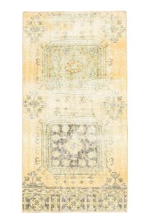 Yellow Floral Vintage Runner - Thumbnail