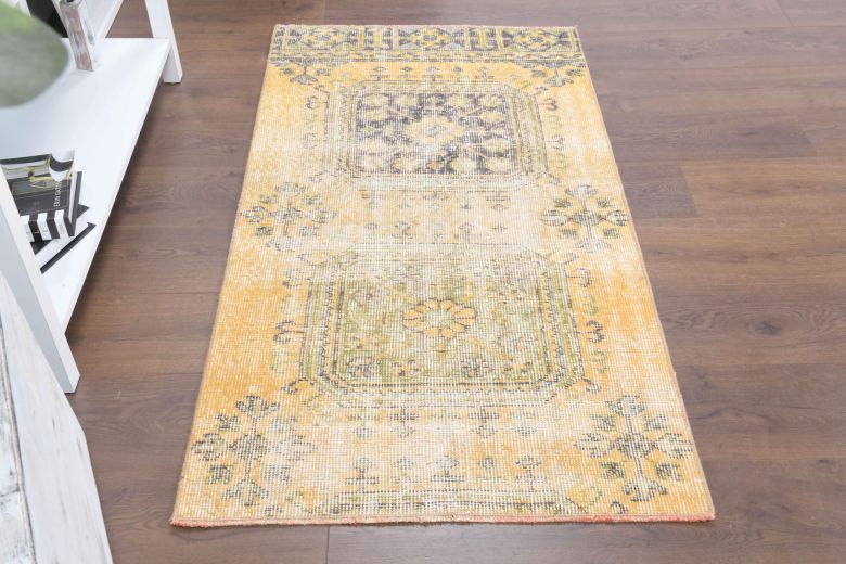 Yellow Floral Vintage Runner