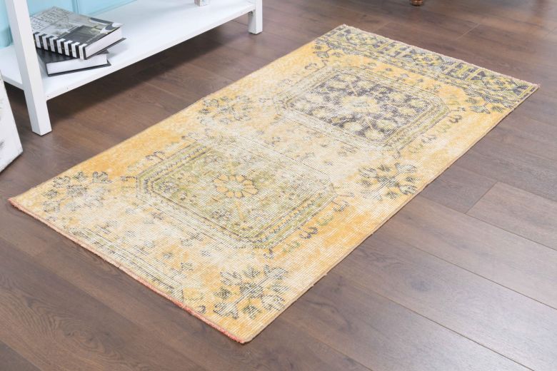 Yellow Floral Vintage Runner