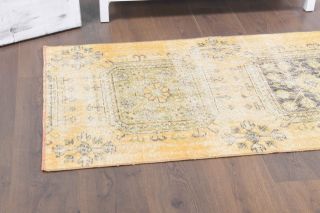 Yellow Floral Vintage Runner - Thumbnail