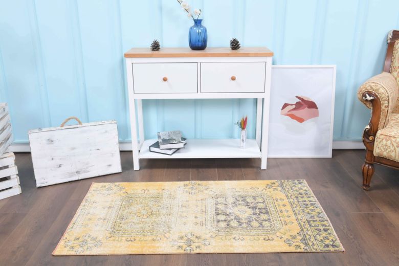 Yellow Floral Vintage Runner