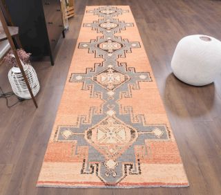 Turkish Vintage Runner Rug - Thumbnail