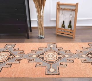 Turkish Vintage Runner Rug - Thumbnail