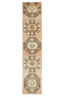 Turkish Vintage Runner Rug - Thumbnail