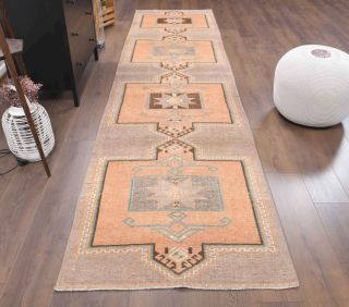 Turkish Vintage Runner Rug - Thumbnail