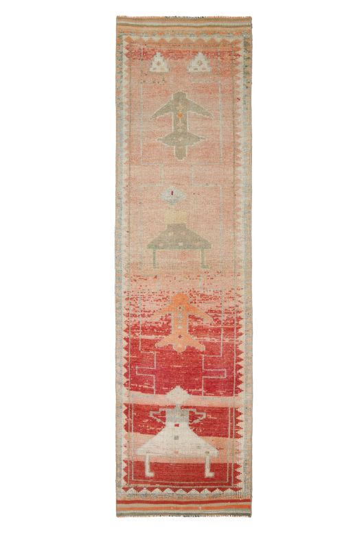 FOLK ART - Turkish Vintage Runner Rug