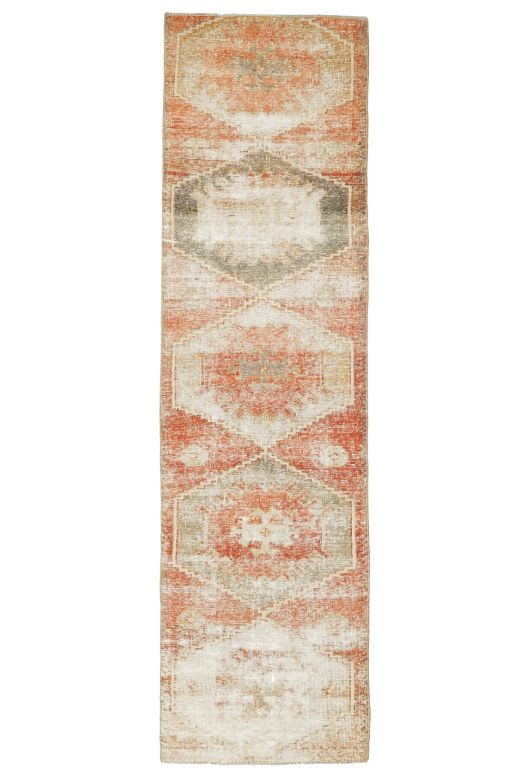 Burnt Red Vintage Runner Rug